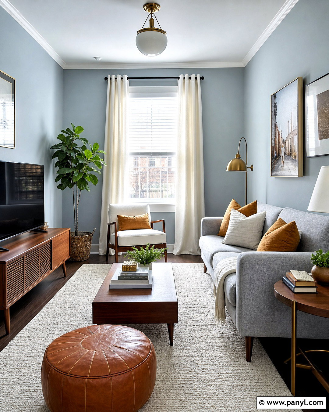Light Blue Gray Living Room - 20 small living room paint color ideas