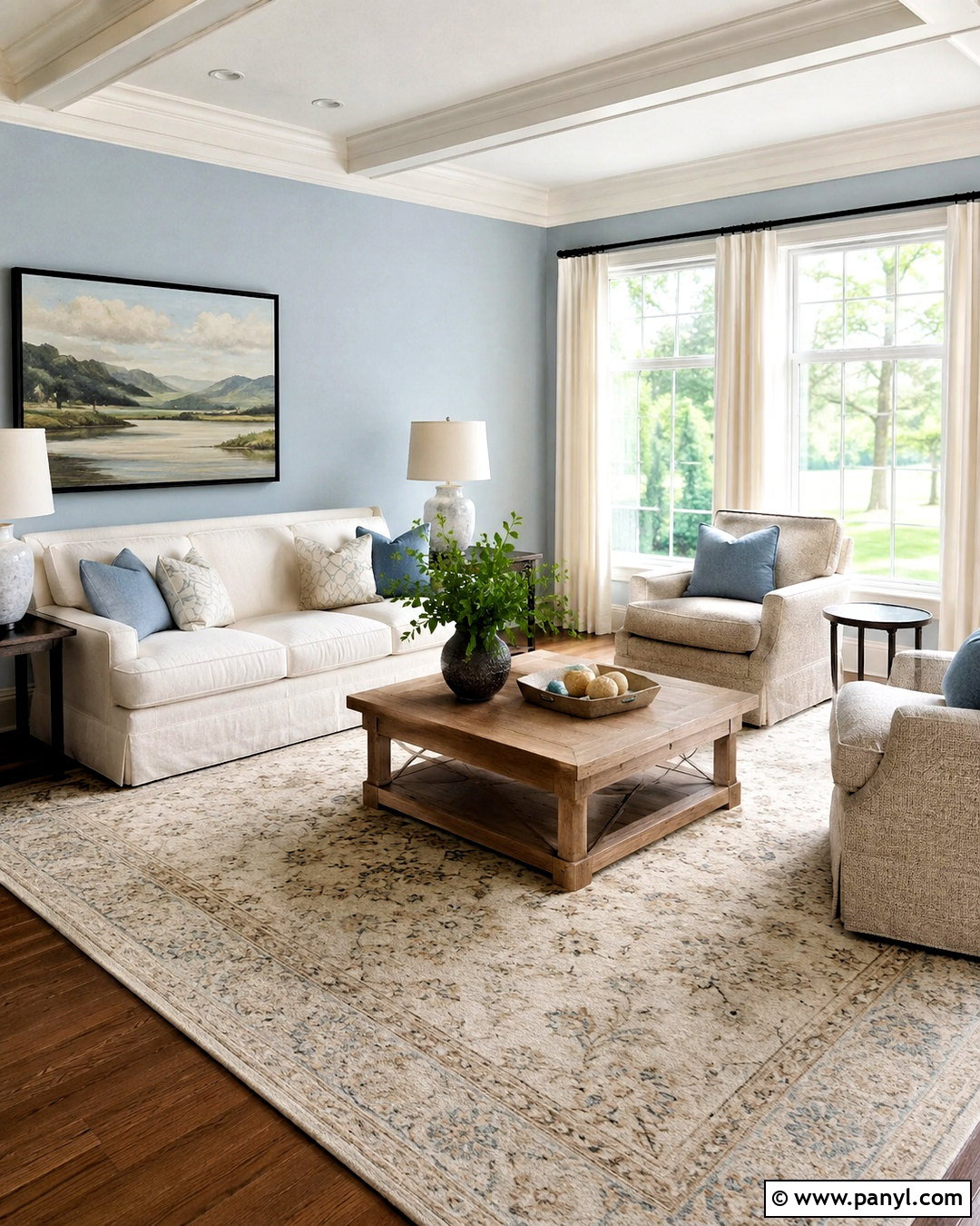 Light Blue Gray Walls With Cream Furniture - 20 blue gray living room walls