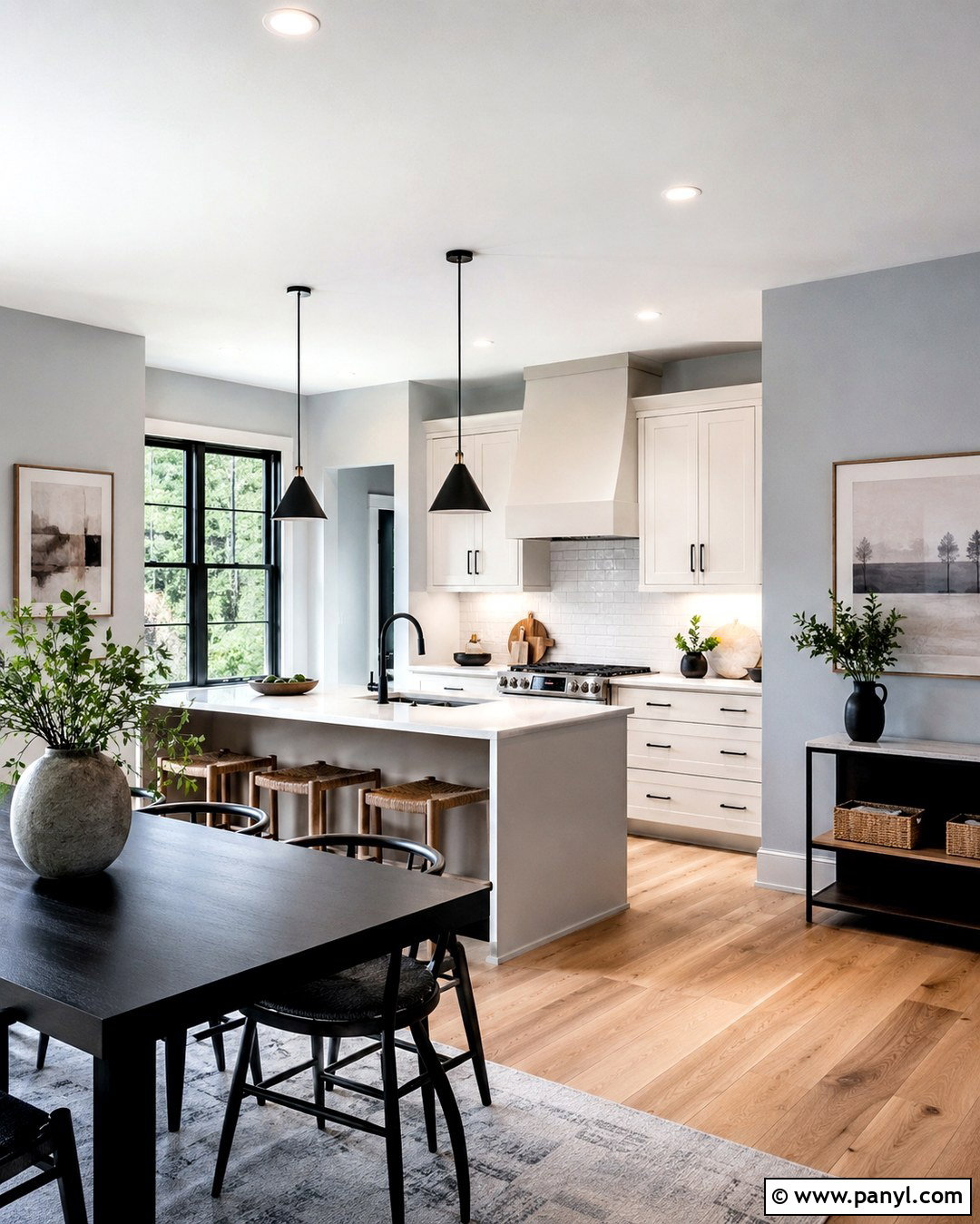 Light Blue Grey Kitchen Walls With Black Accents - 20 Light Blue Grey Kitchen Walls