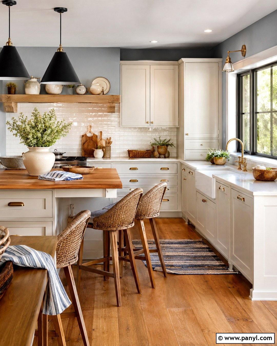 Light Blue Grey Kitchen Walls With Butcher Block - 20 Light Blue Grey Kitchen Walls