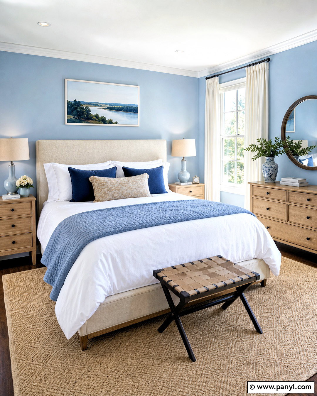 Light Blue Guest Bedroom - 20 light blue wall bedroom ideas