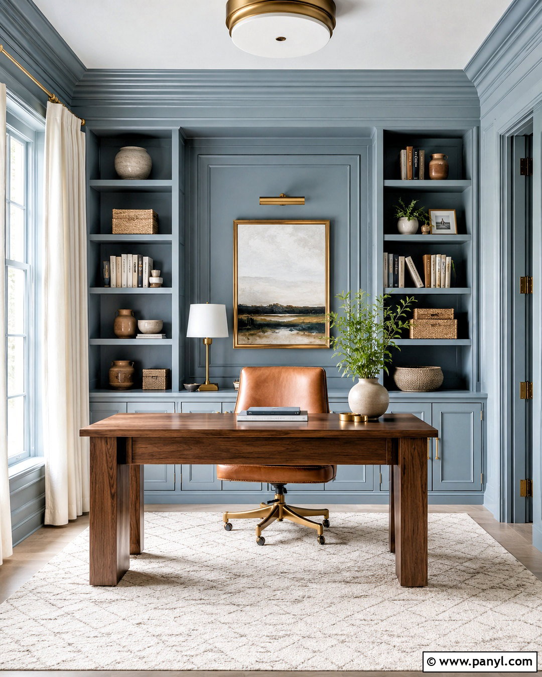 Light Blue Home Office - 20 light blue rooms