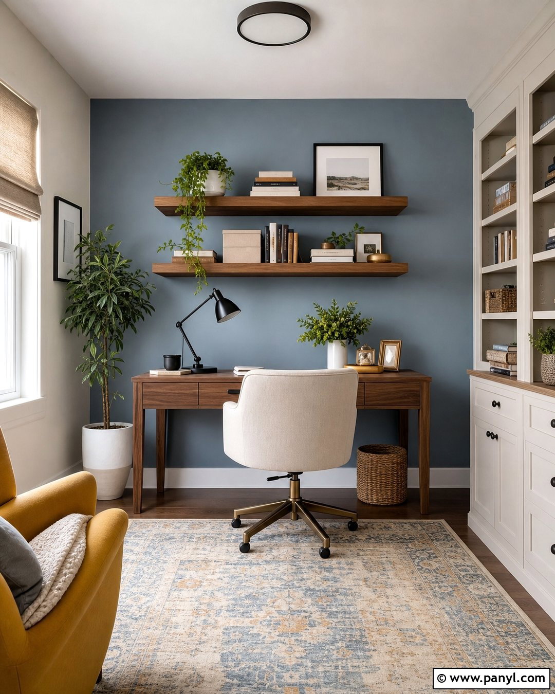 Light Blue Home Office Wall - 35 light blue accent wall ideas