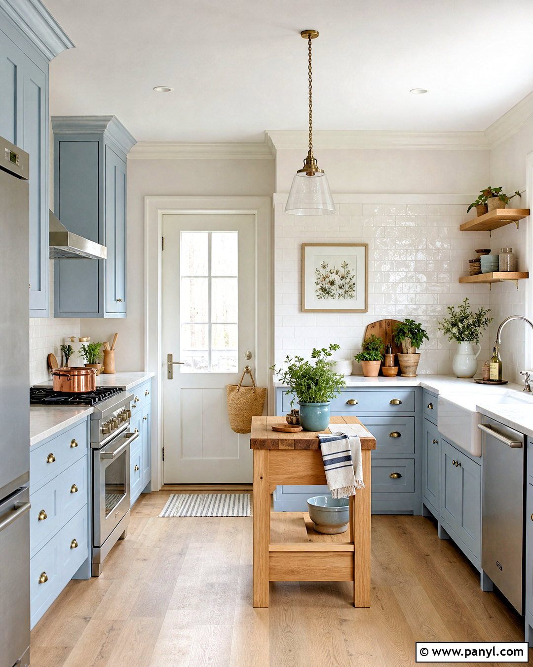 Light Blue Kitchen Cabinets - 20 kitchen with blue accents