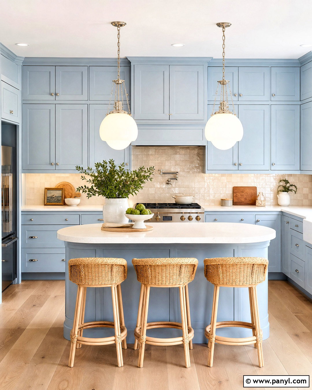 Light Blue Kitchen Cabinets - 20 blue kitchen interior ideas