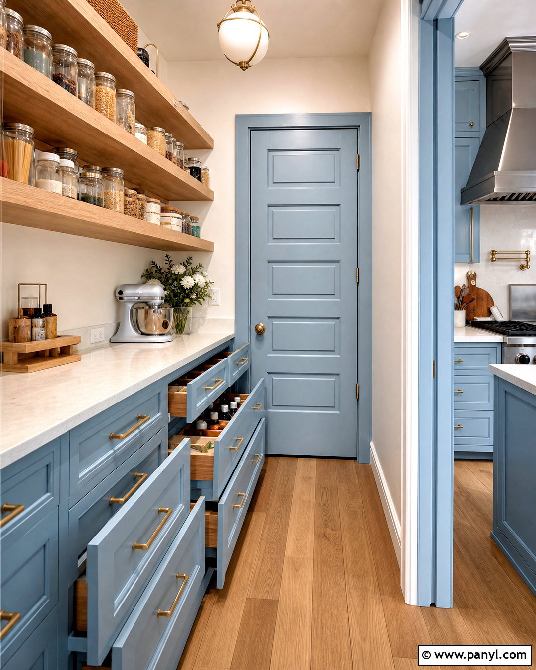 Light Blue Kitchen Pantry - 20 light blue kitchen ideas