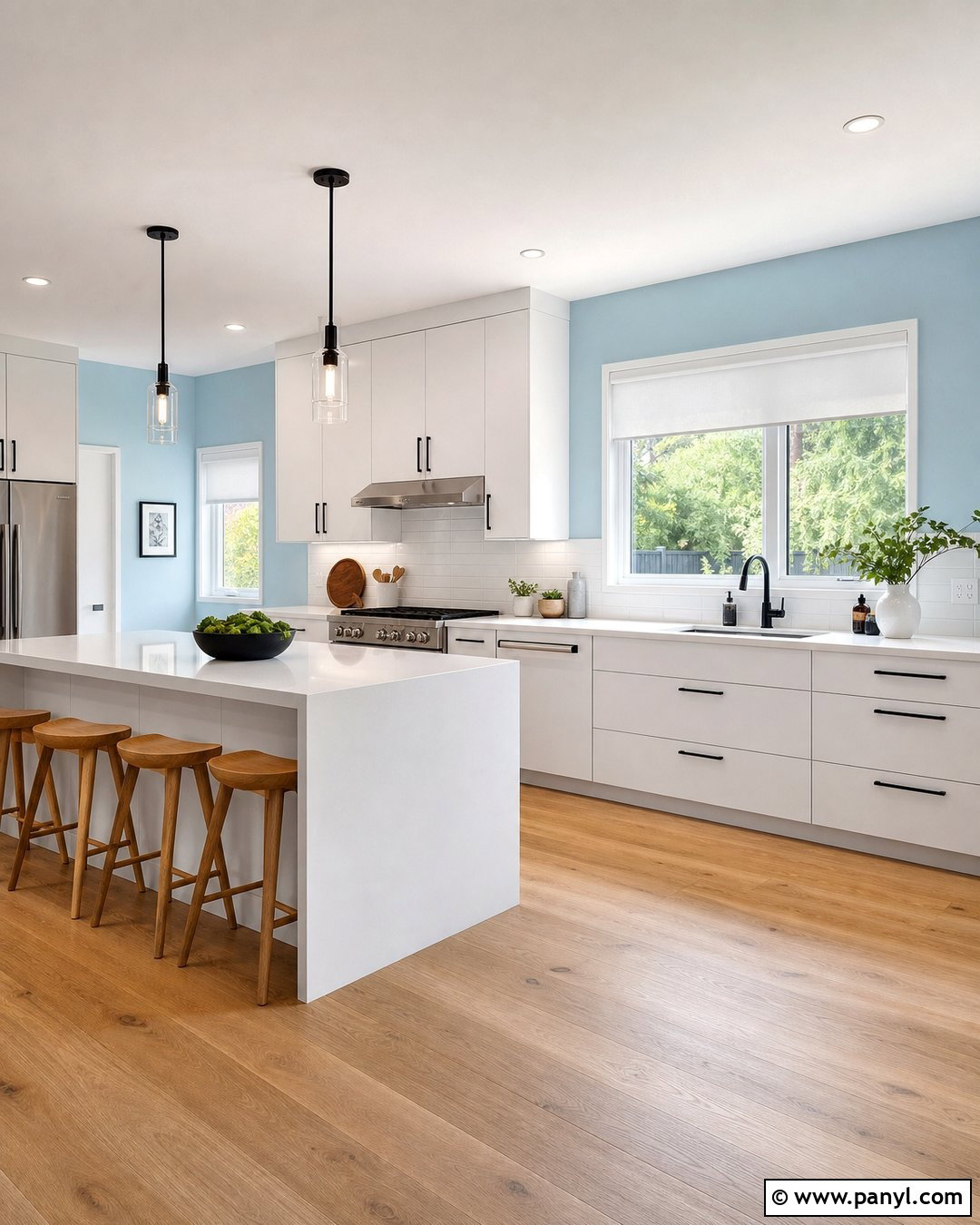 Light Blue Kitchen Walls With Black Hardware - 20 Light Blue For Kitchen Walls