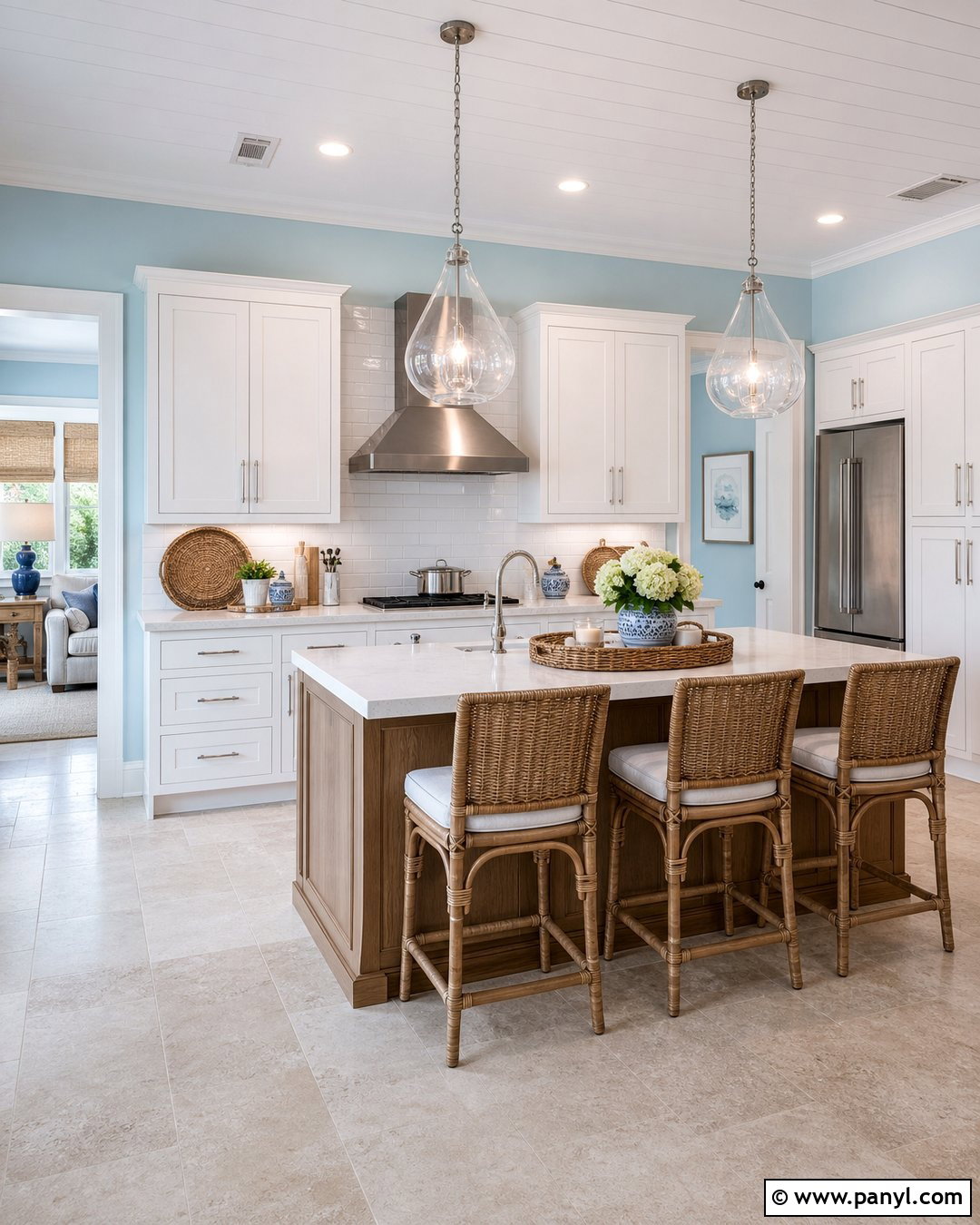 Light Blue Kitchen Walls With Coastal Decor - 20 Light Blue For Kitchen Walls