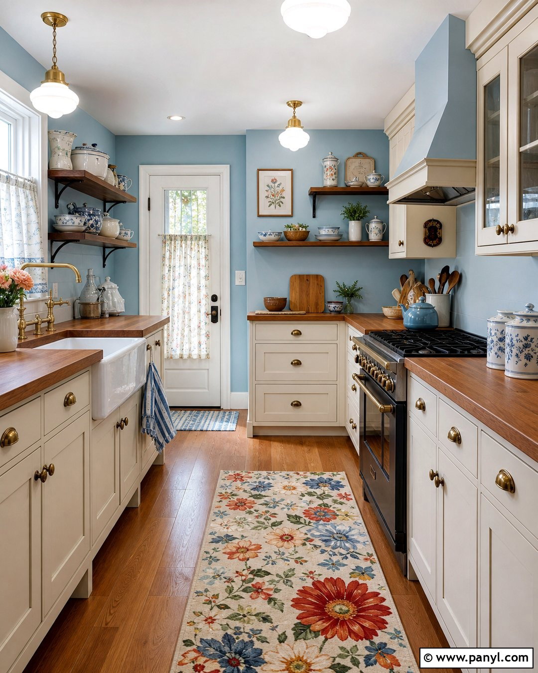 Light Blue Kitchen Walls With Cottage Decor - 25 Light Blue Walls Kitchen Ideas