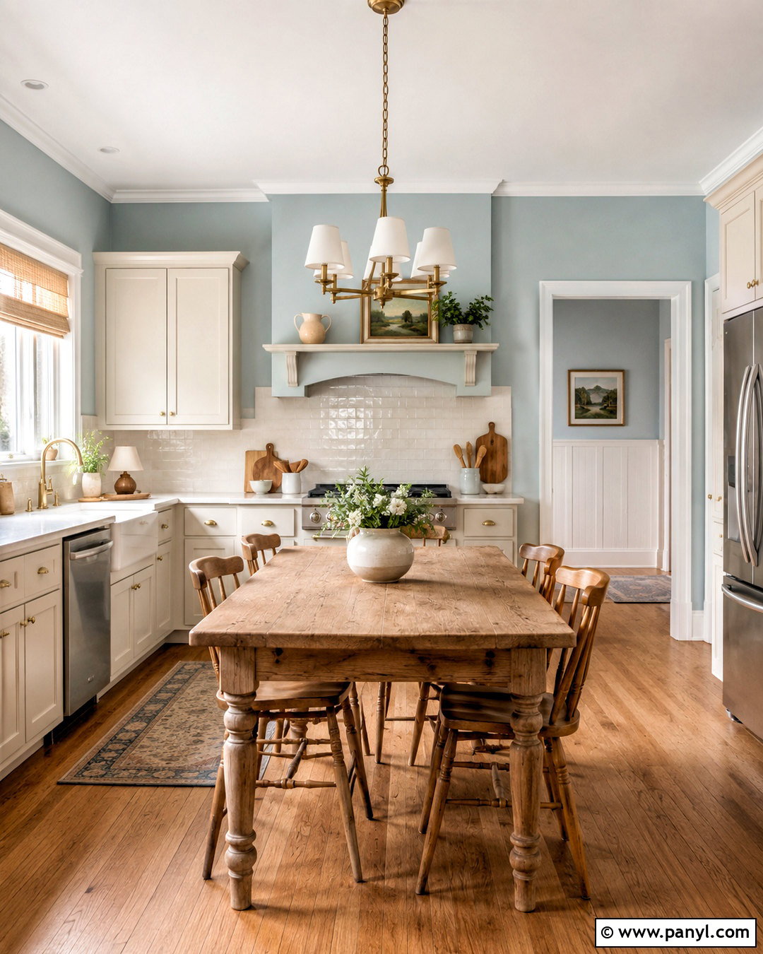 Light Blue Kitchen Walls With Cream Cabinets - 40 light blue kitchen walls