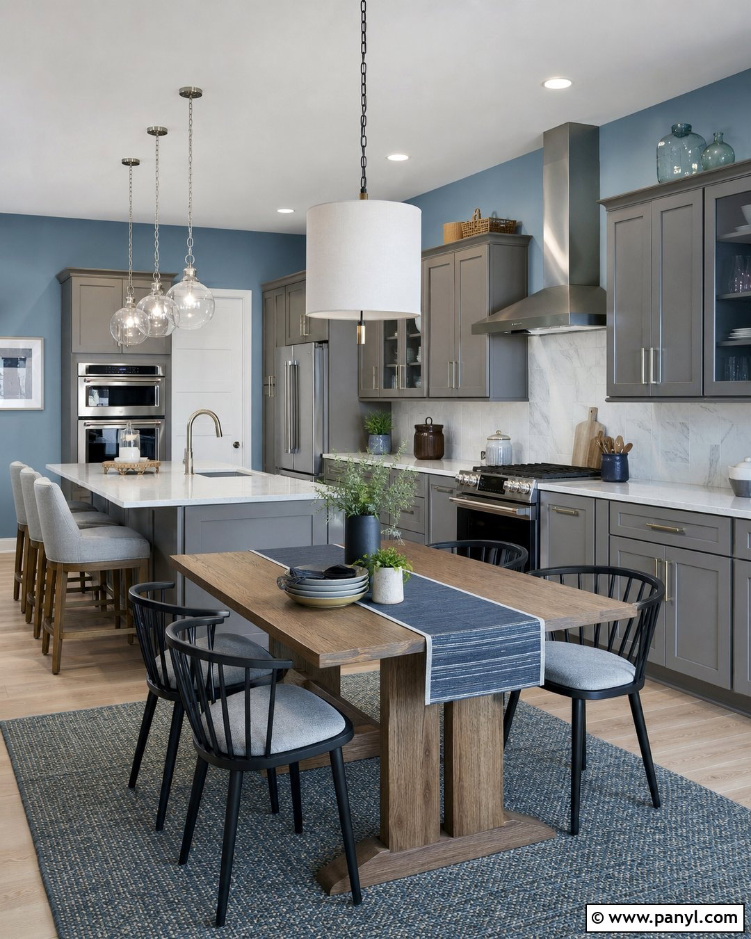 Light Blue Kitchen Walls With Gray Cabinets - 20 Light Blue For Kitchen Walls