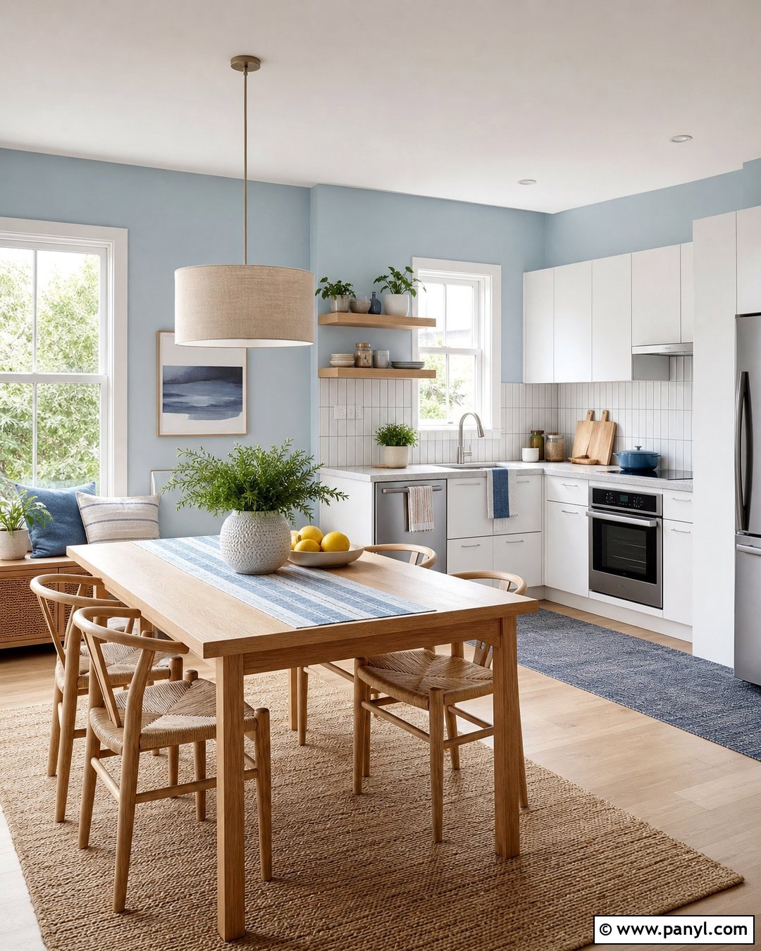 Light Blue Kitchen Walls With Light Wood Floors - 25 Light Blue Walls Kitchen Ideas