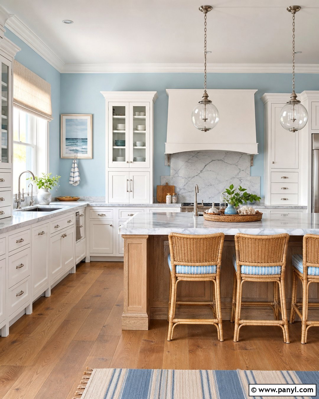 Light Blue Kitchen Walls With Marble Counters - 20 Light Blue For Kitchen Walls