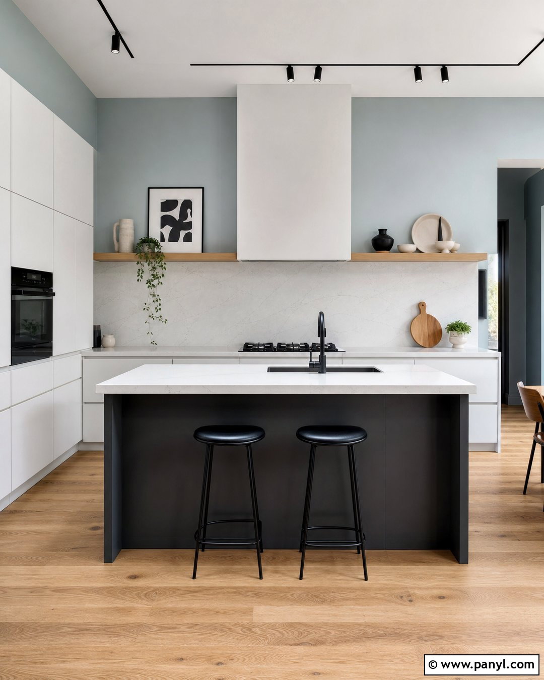 Light Blue Kitchen Walls With Modern Cabinets - 25 Light Blue Walls Kitchen Ideas