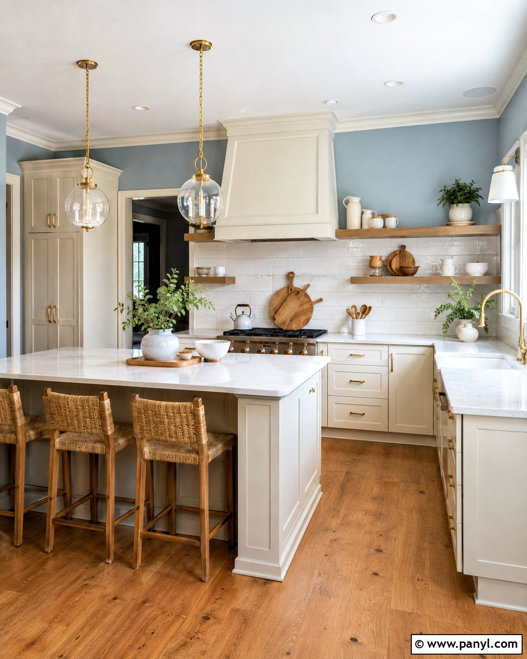 Light Blue Kitchen Walls With Subway Tile - 40 light blue kitchen walls