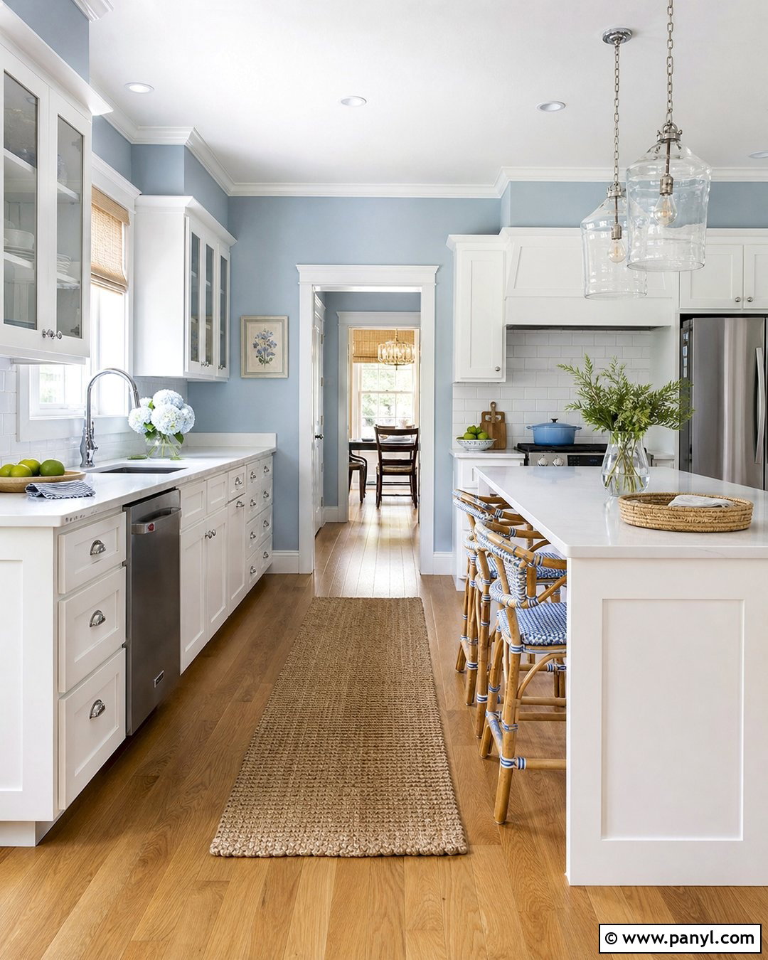 Light Blue Kitchen Walls With White Cabinets - 20 Light Blue For Kitchen Walls