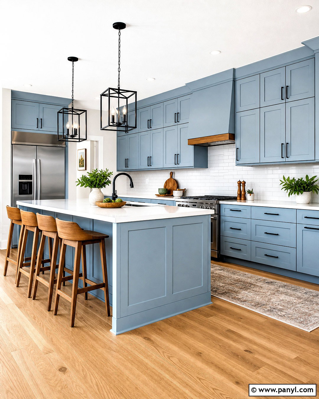 Light Blue Kitchen With Black Accents - 20 light blue kitchen ideas