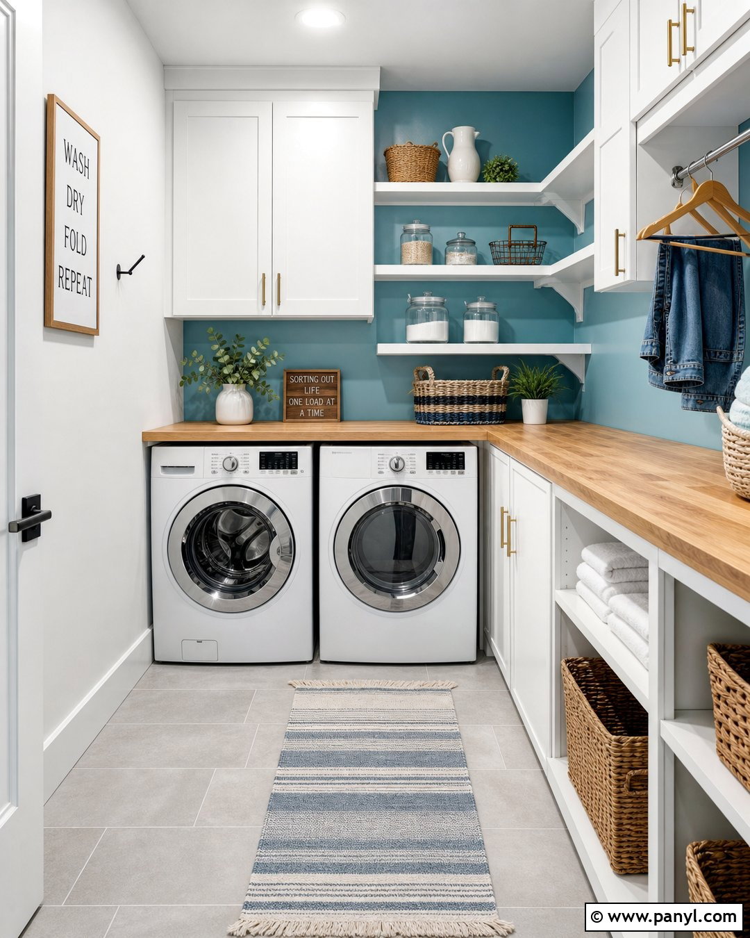 Light Blue Laundry Room Wall - 35 light blue accent wall ideas