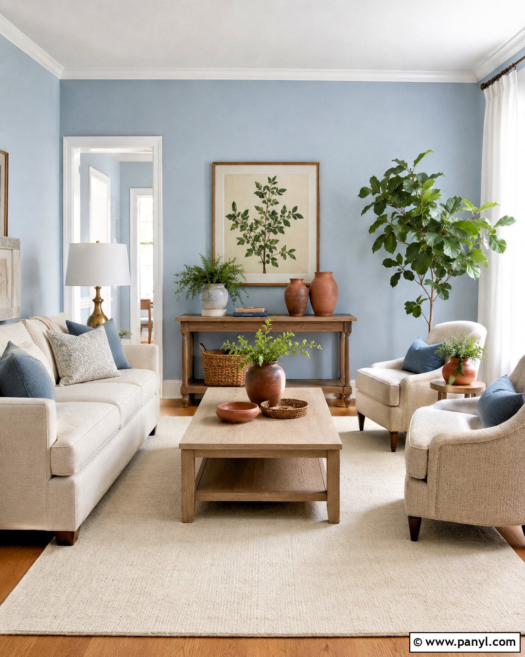 Light Blue Living Room - 20 blue paint living room ideas