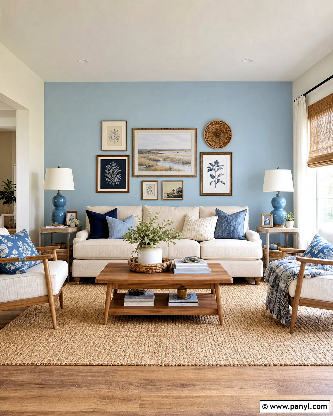 Light Blue Living Room Accent Wall - 20 light blue living room ideas