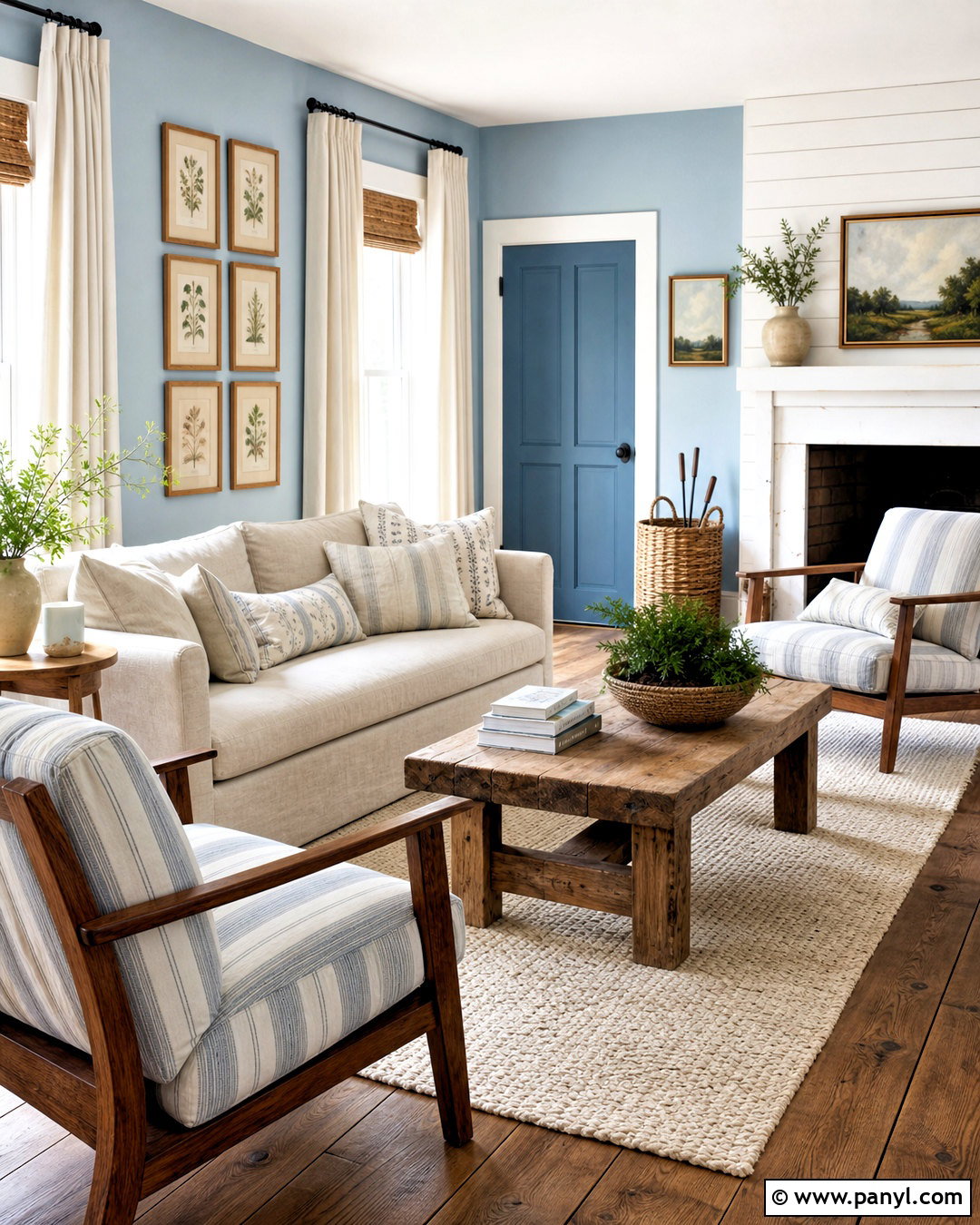 Light Blue Living Room Walls With Farmhouse Decor - 20 light blue living room walls