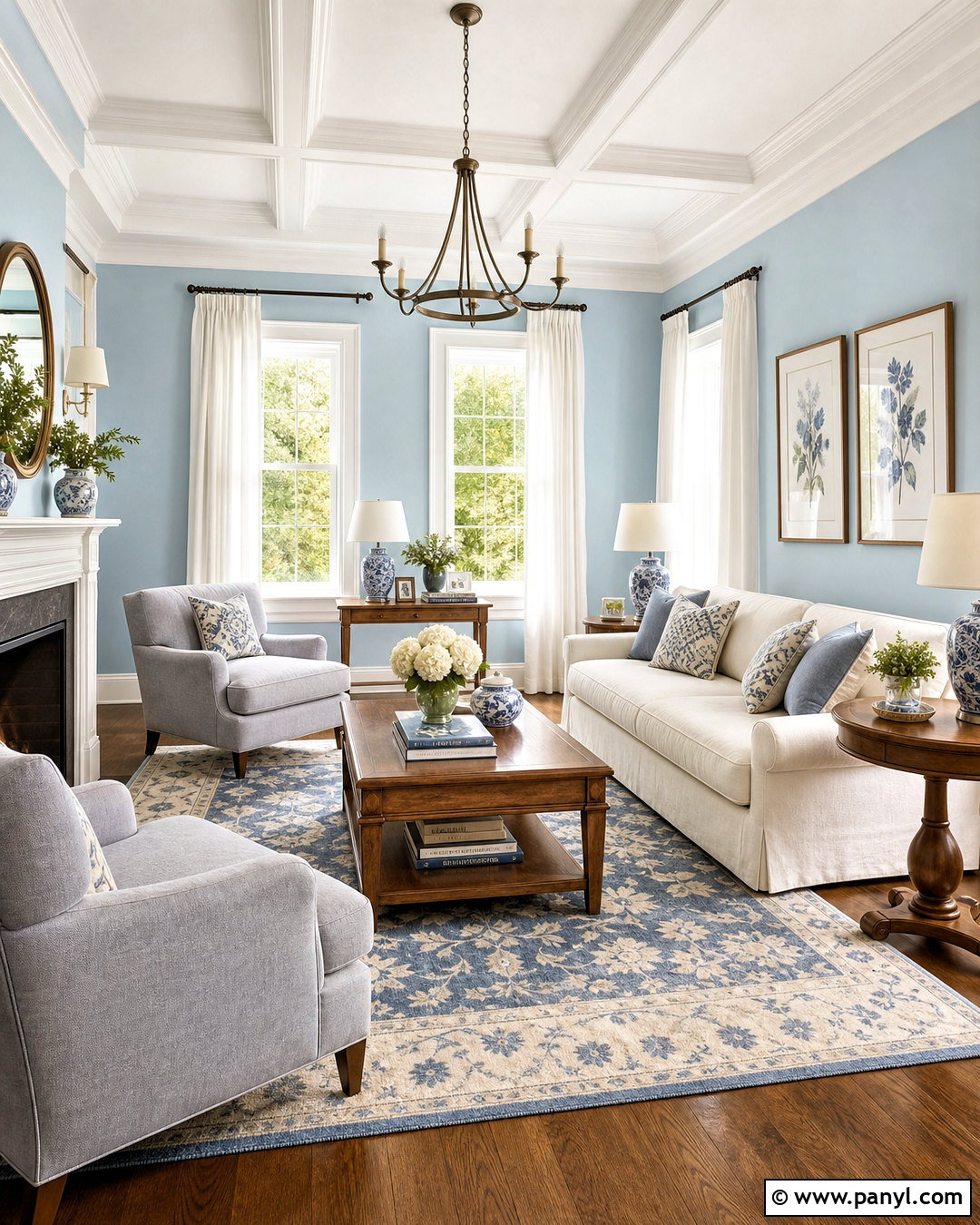 Light Blue Living Room Walls With White Trim - 20 light blue living room walls