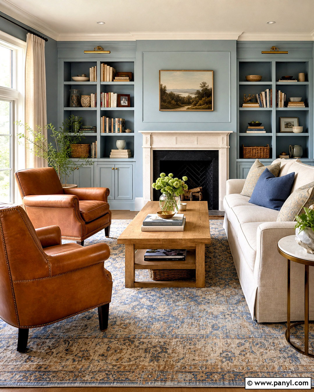 Light Blue Living Room With Built Ins - 20 light blue living room ideas