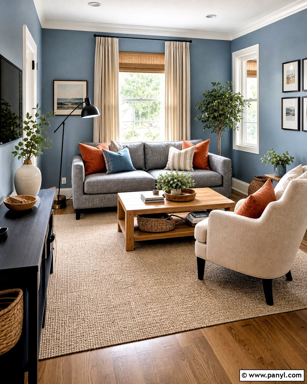 Light Blue Living Room With Gray Sofa - 20 light blue living room ideas