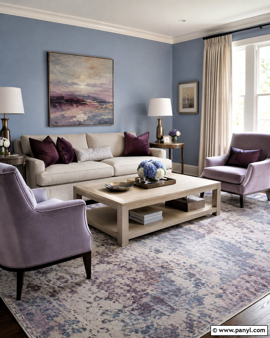 Light Blue Living Room With Lavender - 20 light blue living room color scheme ideas