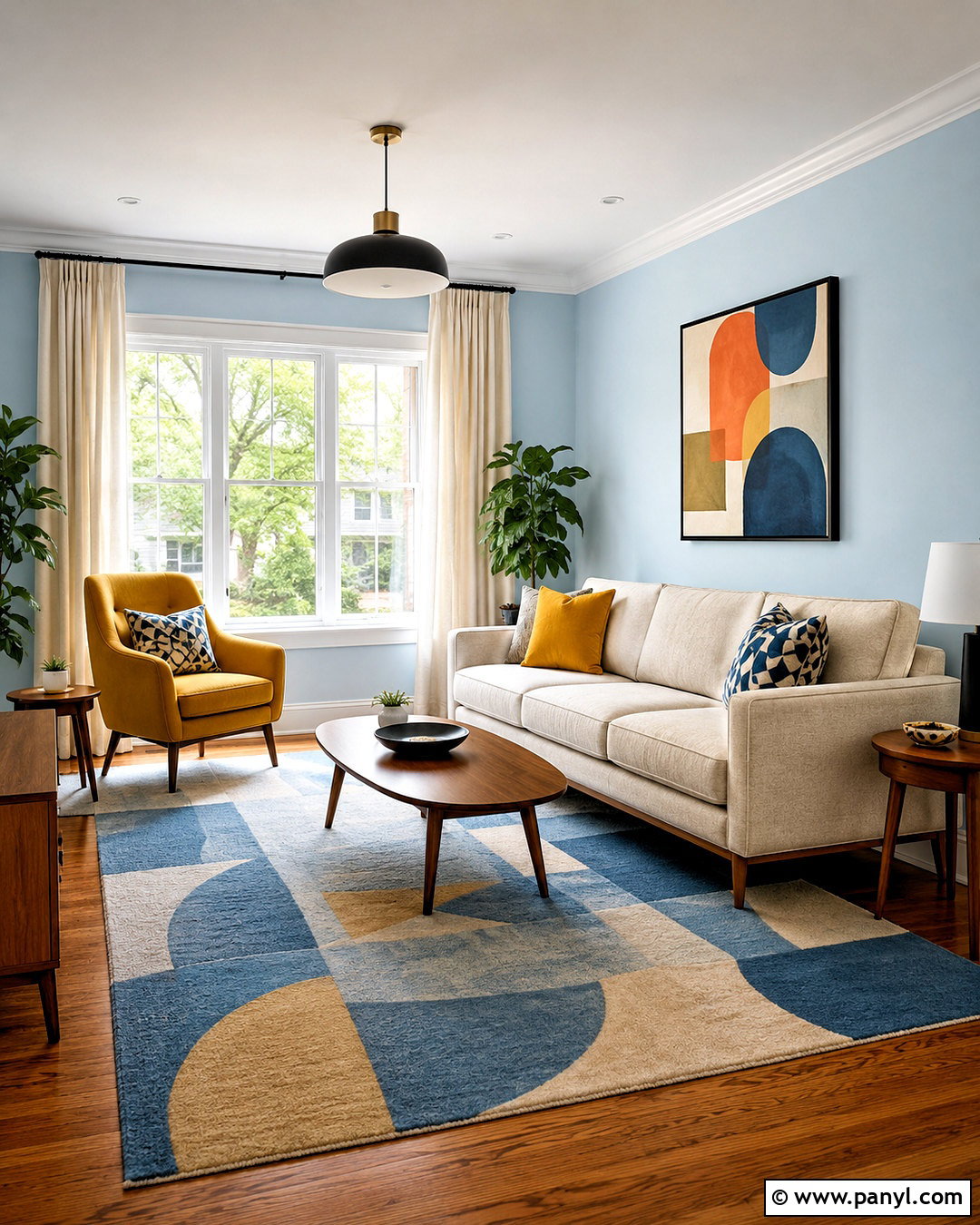 Light Blue Living Room With Mustard Yellow - 20 light blue living room color scheme ideas