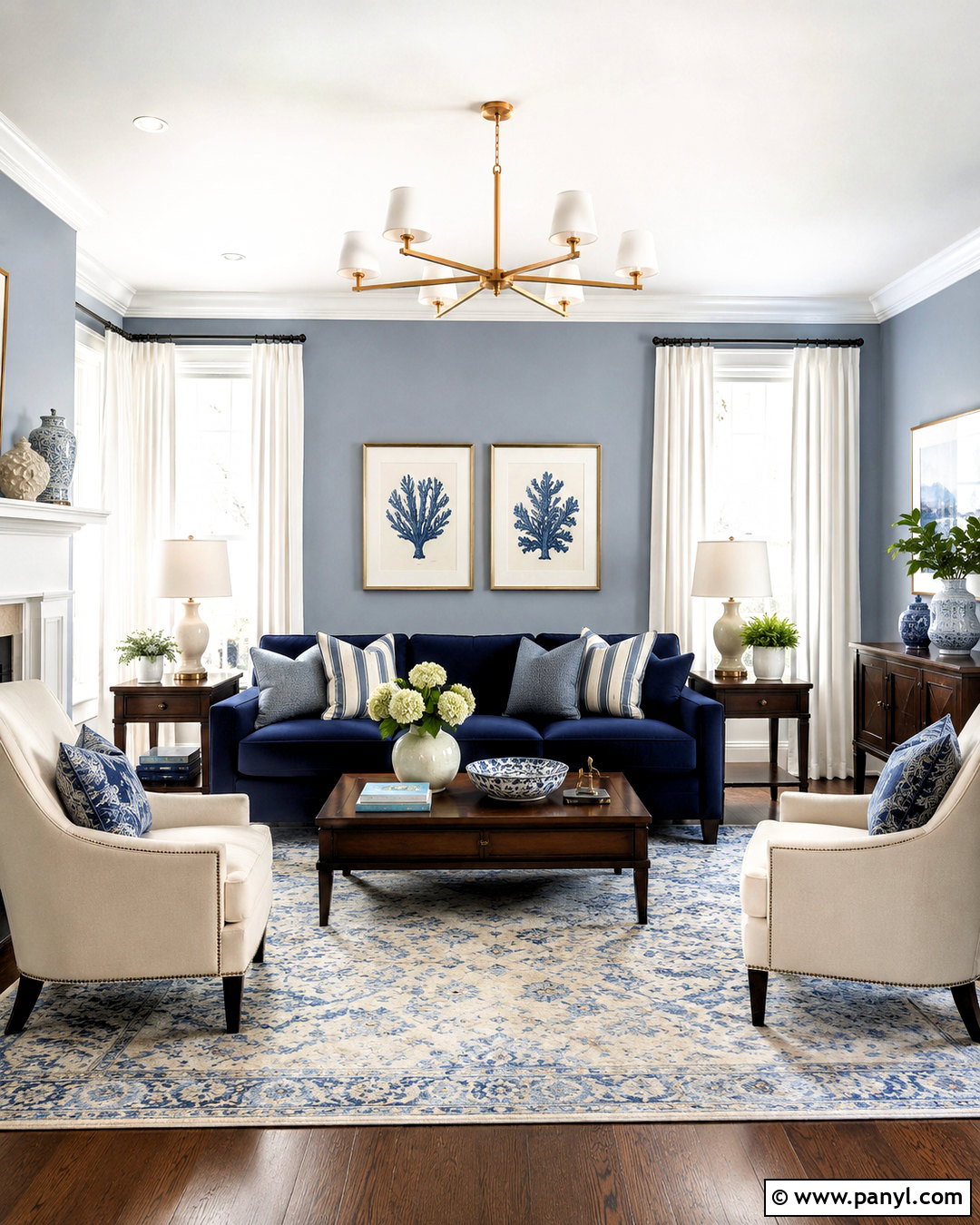 Light Blue Living Room With Navy - 20 light blue living room color scheme ideas