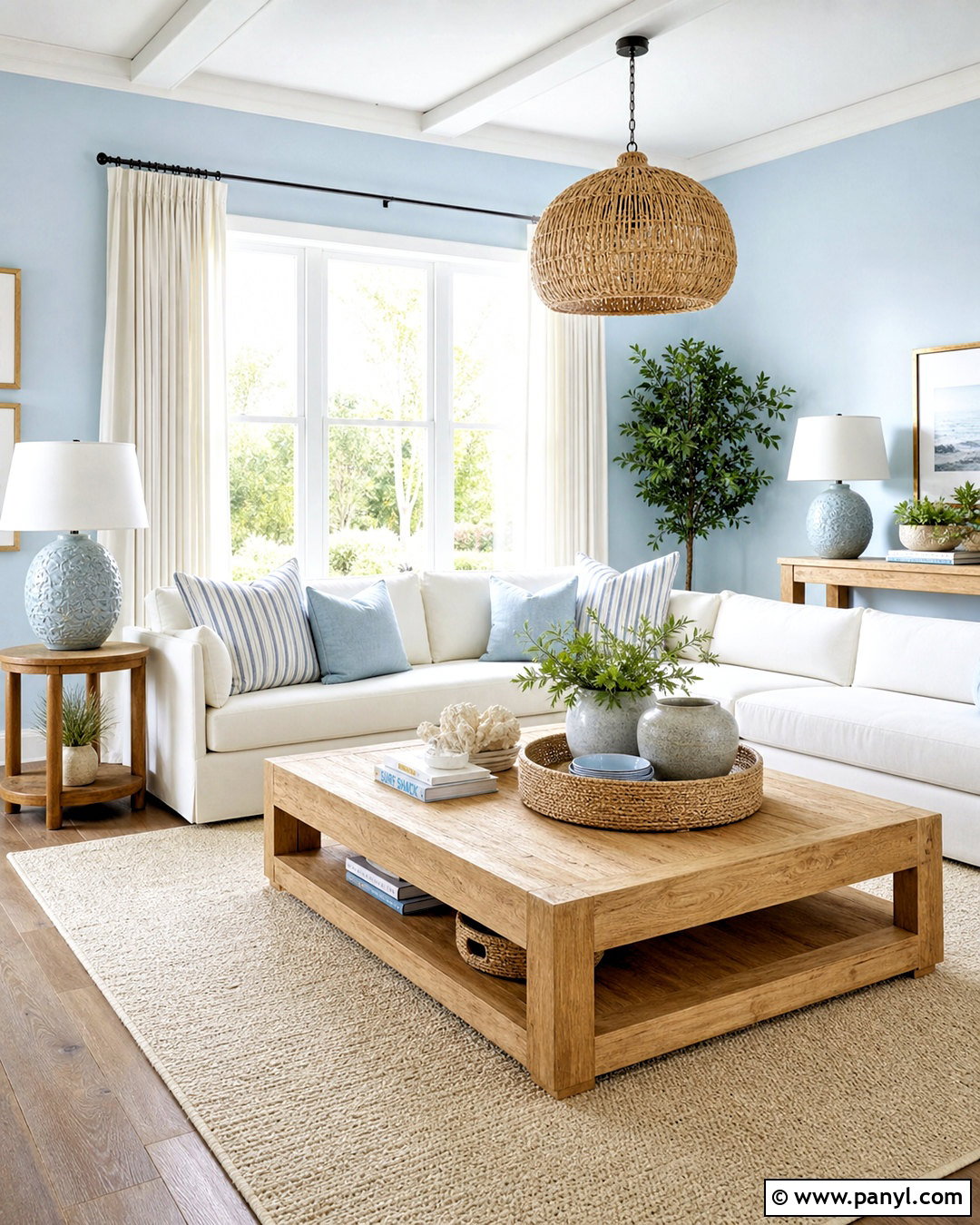 Light Blue Living Room With White Sofa - 20 light blue living room ideas