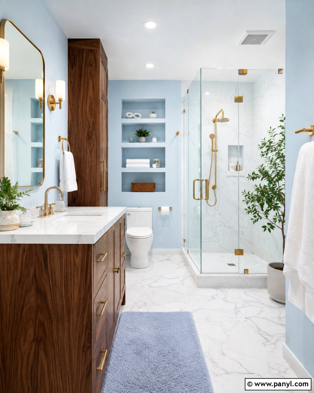 Light Blue Marble Bathroom - 20 light blue interior design ideas