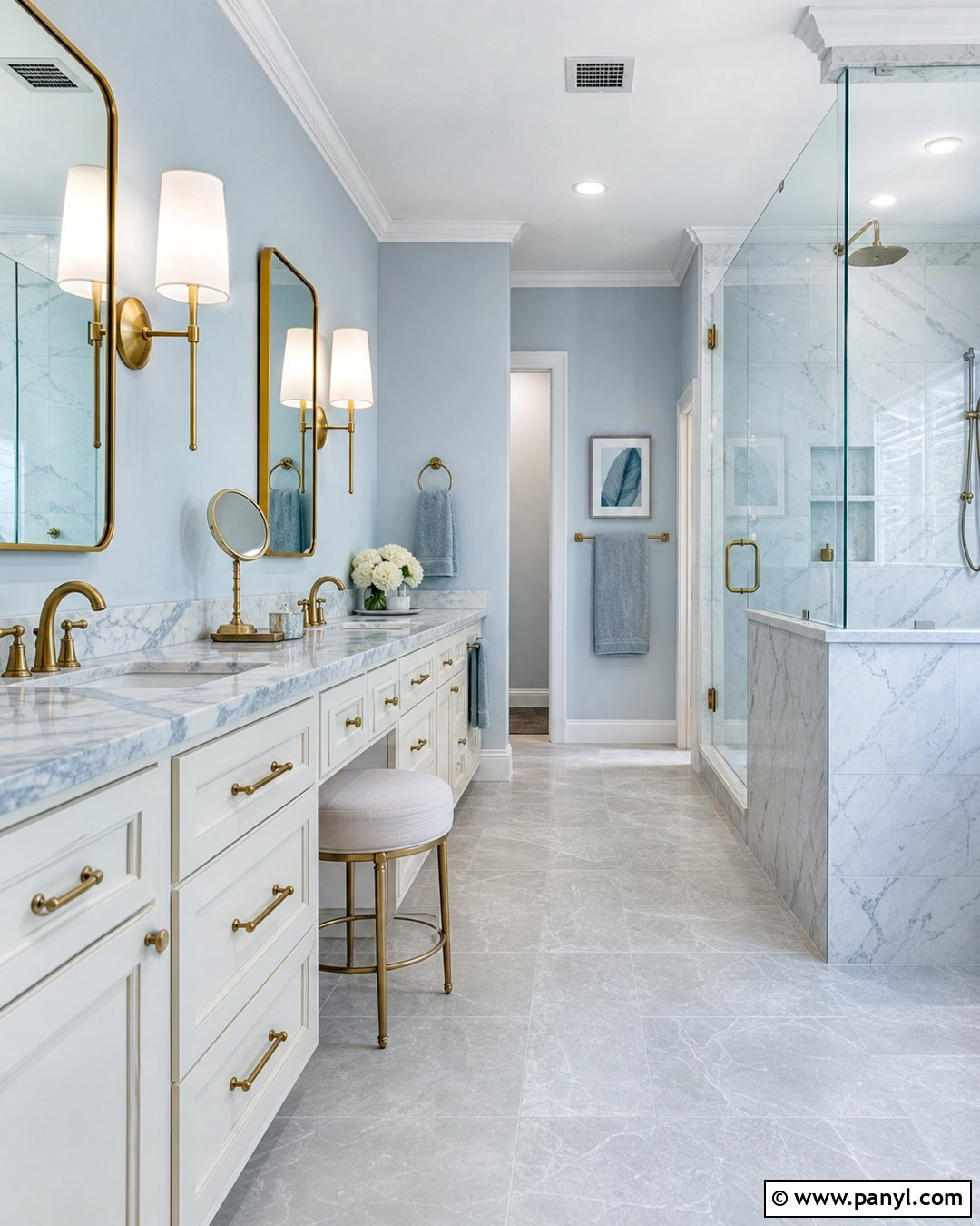 Light Blue Marble Bathroom - 20 Light Blue Color For Bathroom Ideas