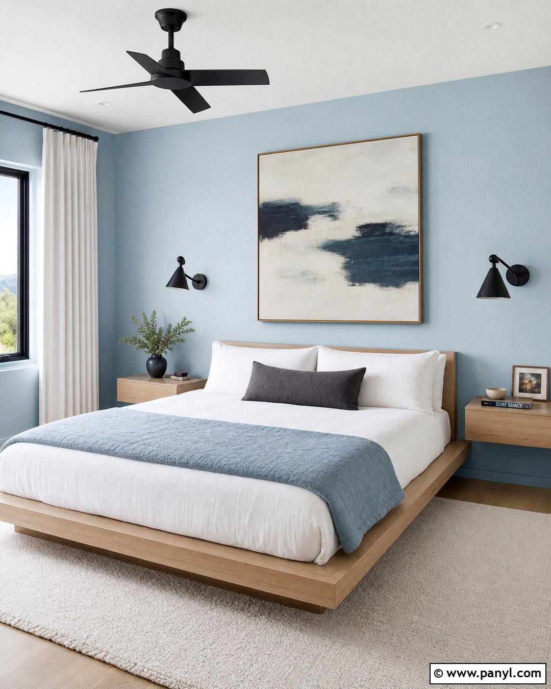 Light Blue Modern Bedroom - 35 Light Blue Wall Color Ideas