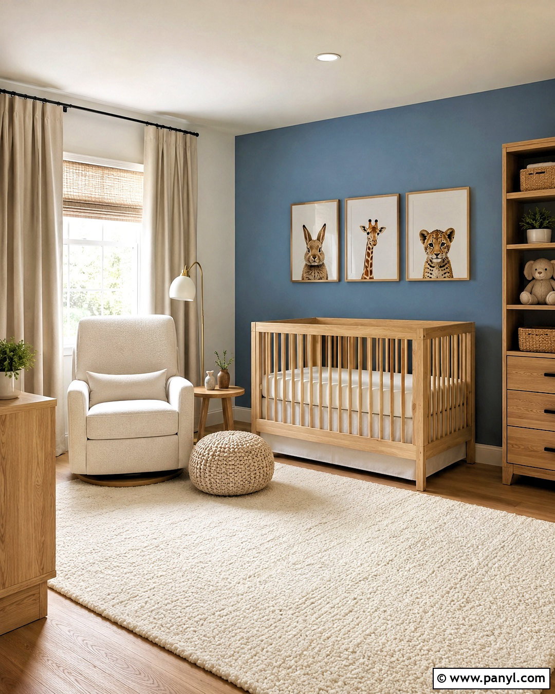 Light Blue Nursery Accent Wall - 40 Blue Accent Wall Ideas