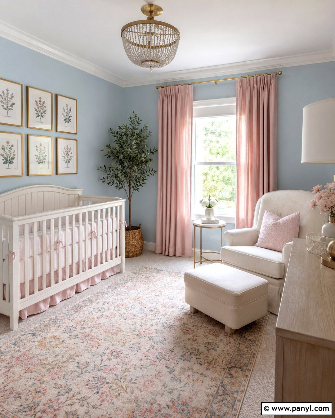 Light Blue Nursery Walls With Blush Pink - 20 Nursery Light Blue Walls