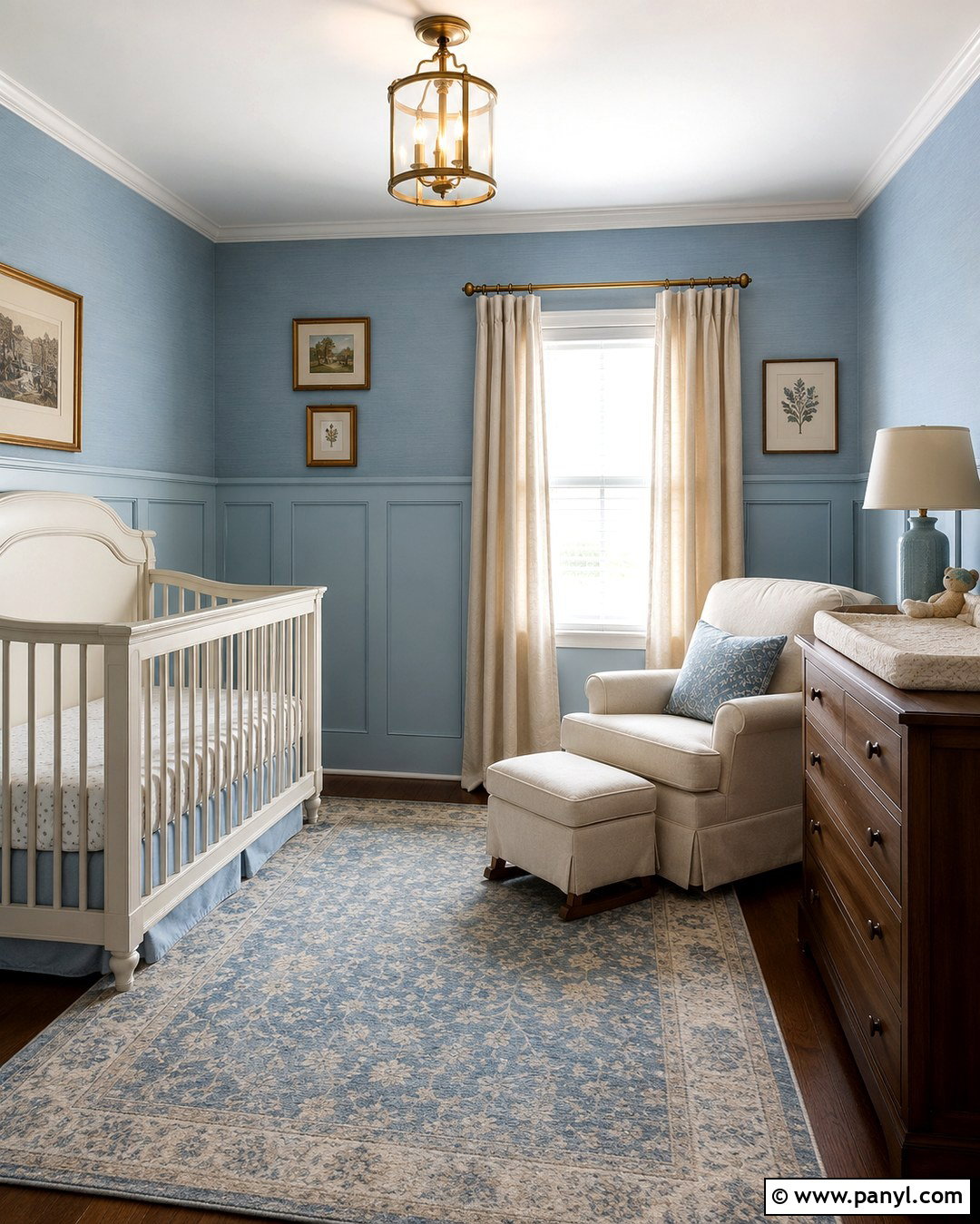 Light Blue Nursery Walls With Board And Batten - 20 Nursery Light Blue Walls