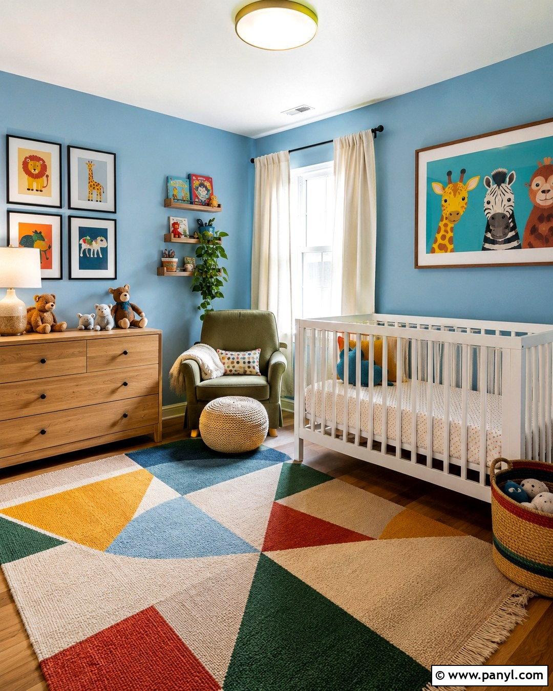 Light Blue Nursery Walls With Colorful Accents - 20 Nursery Light Blue Walls