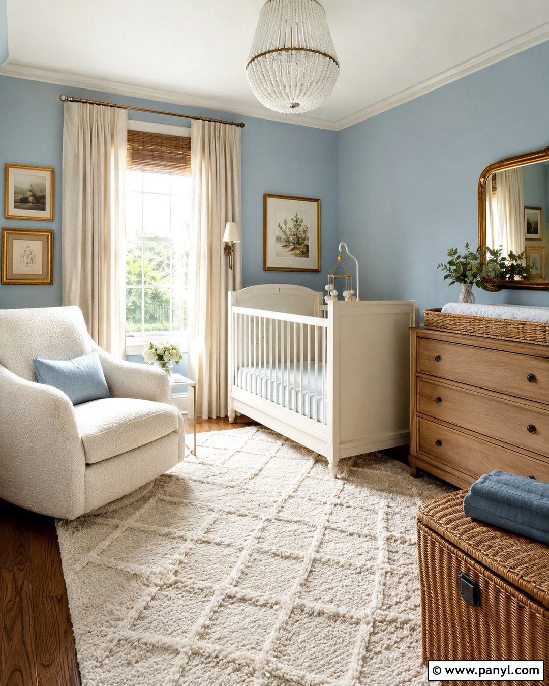 Light Blue Nursery Walls With Cream Decor - 20 Nursery Light Blue Walls