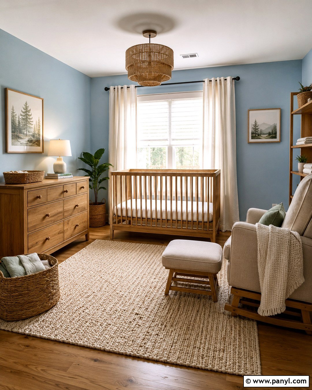 Light Blue Nursery Walls With Natural Wood - 20 Nursery Light Blue Walls