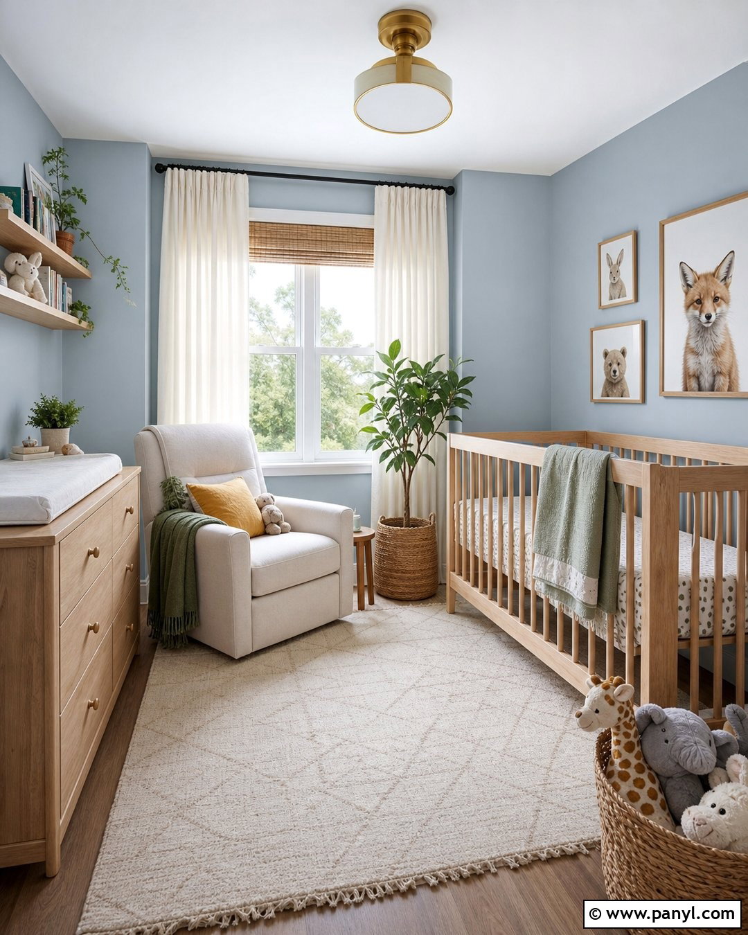 Light Blue Nursery With Cream Decor - 35 Light Blue Wall Color Ideas