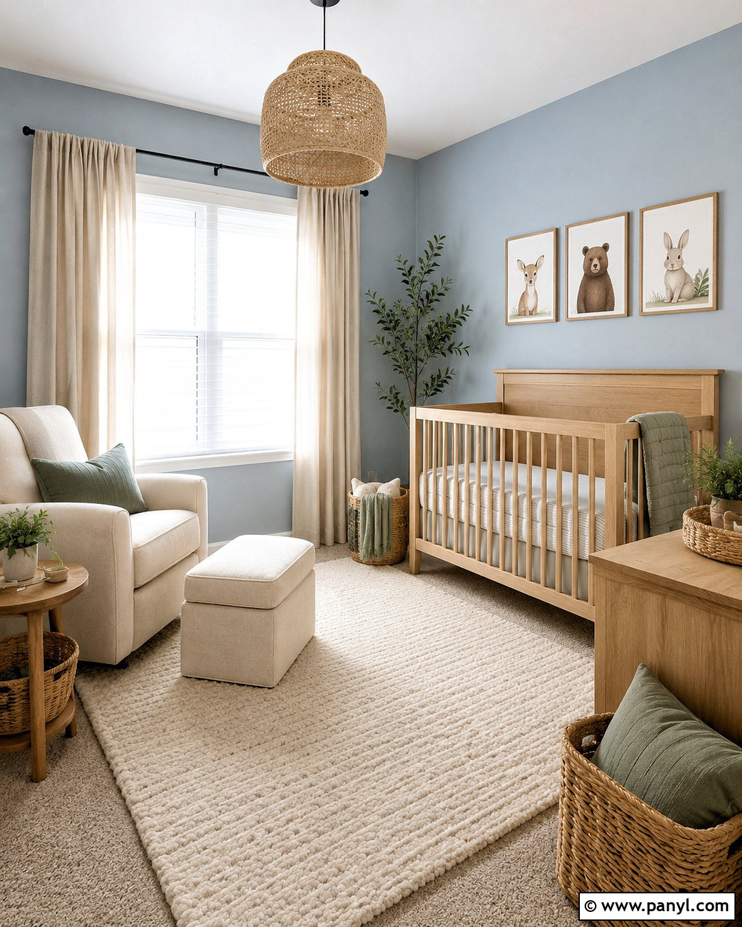 Light Blue Nursery - 20 light blue interior design ideas