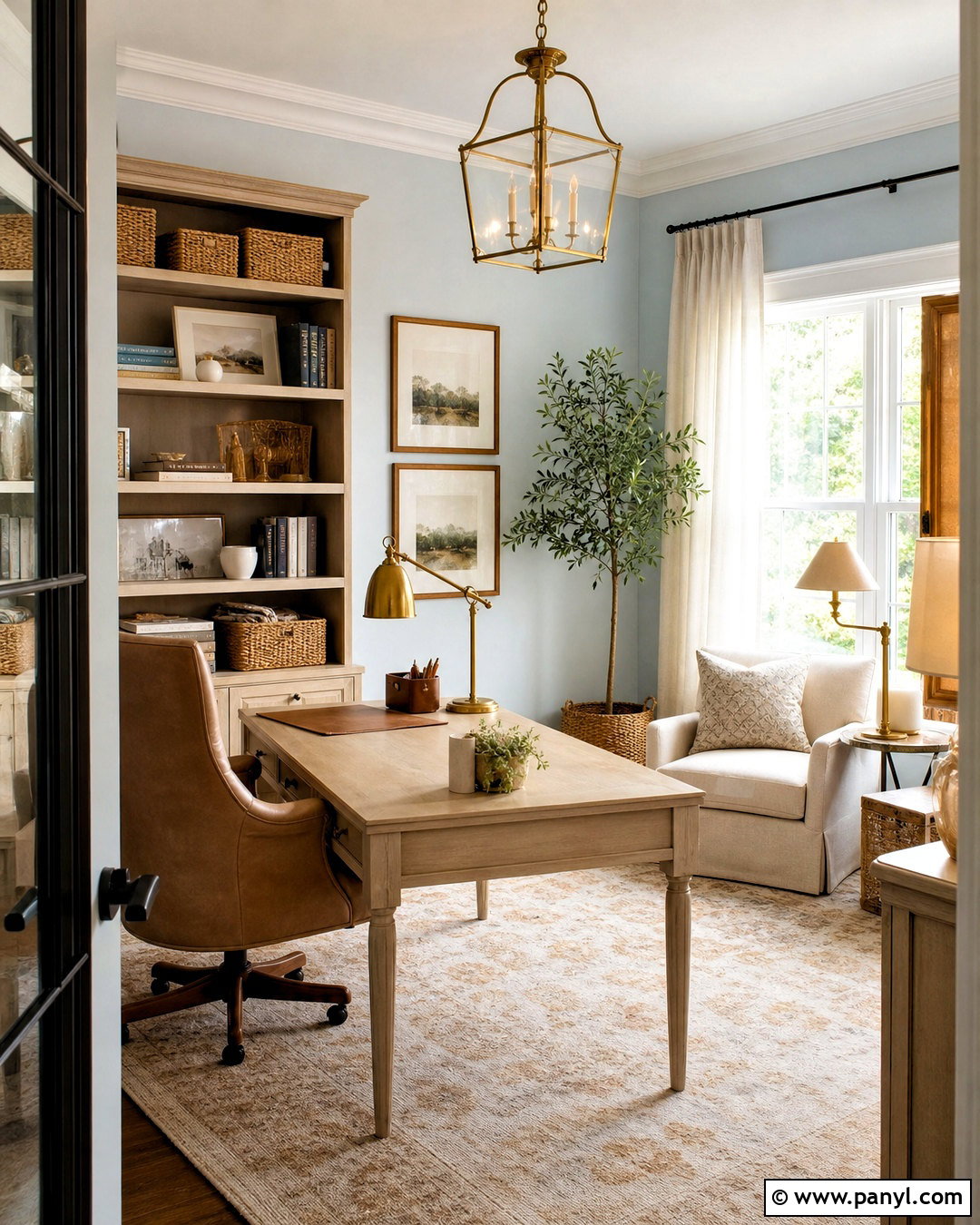 Light Blue Office Walls With Beige Furniture - 20 light blue office walls