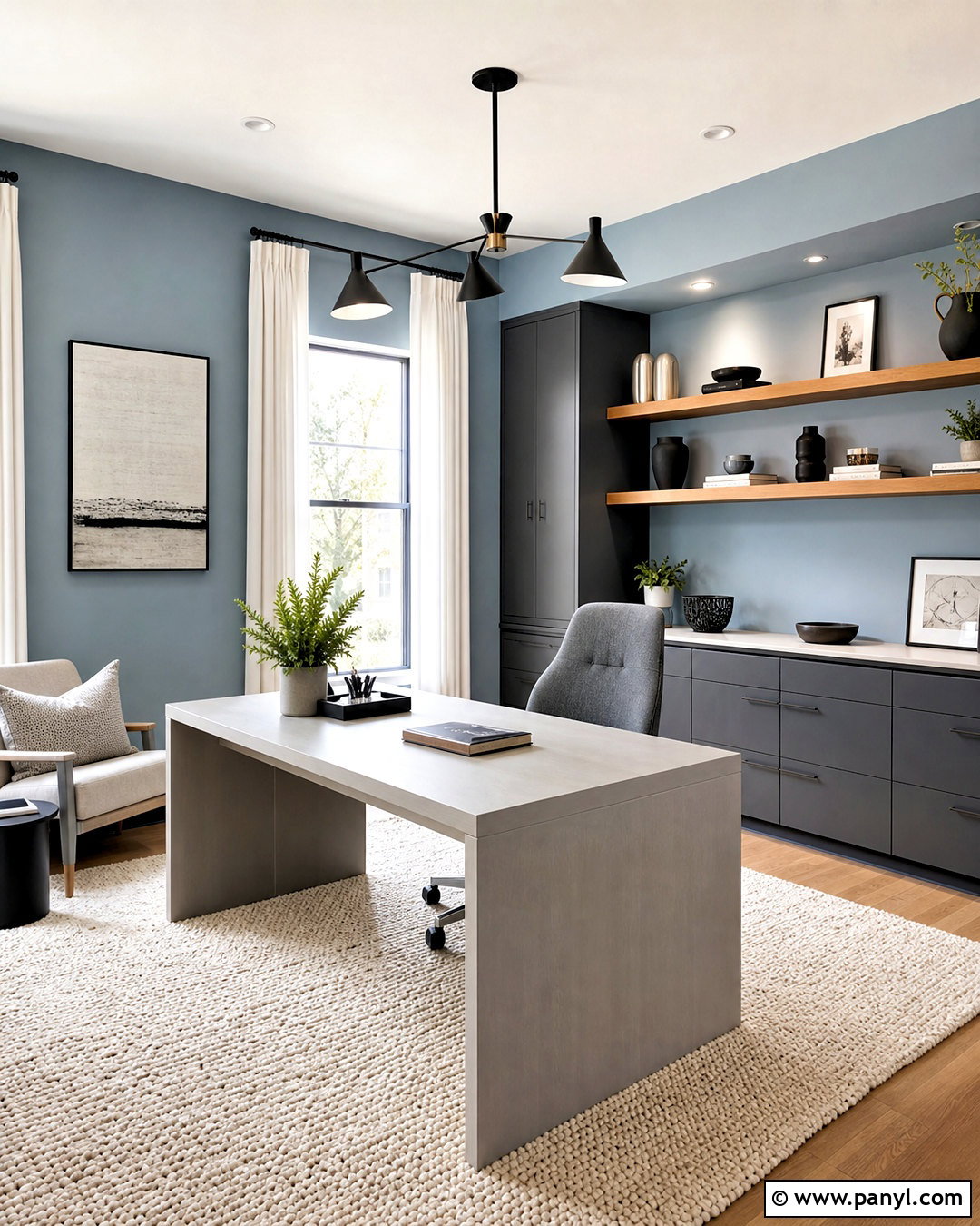 Light Blue Office Walls With Gray Furniture - 20 light blue office walls