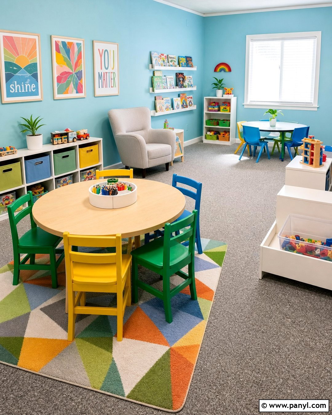Light Blue Playroom With Grey Carpet - 20 Light Blue Walls Grey Carpet Ideas