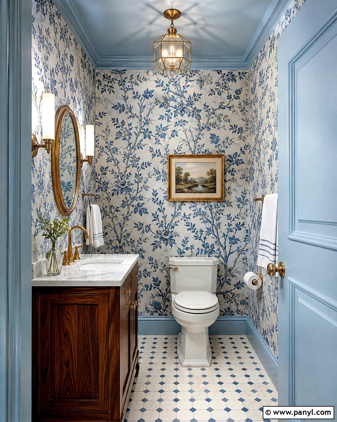 Light Blue Powder Room - 20 light blue rooms