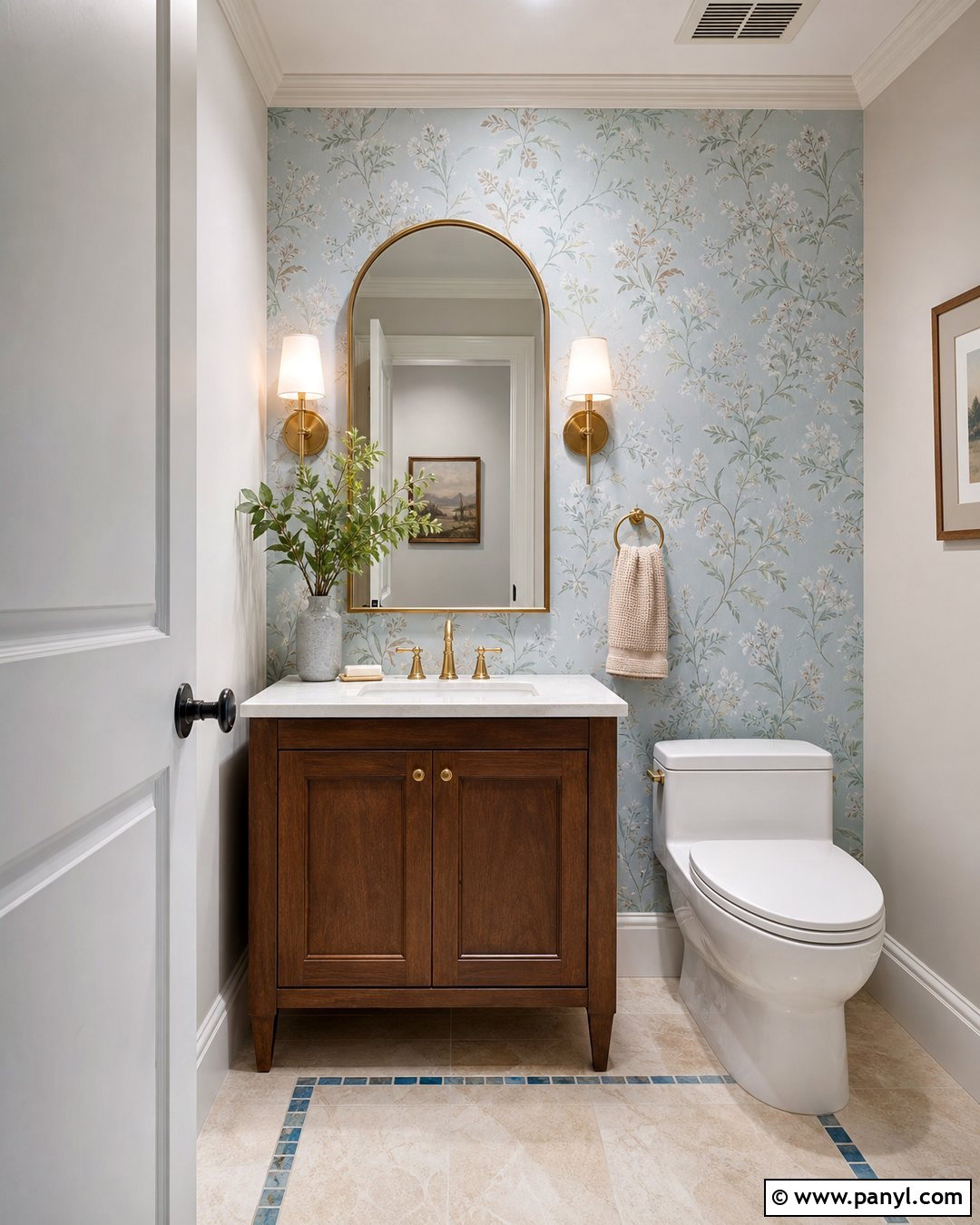 Light Blue Powder Room Wall - 35 light blue accent wall ideas