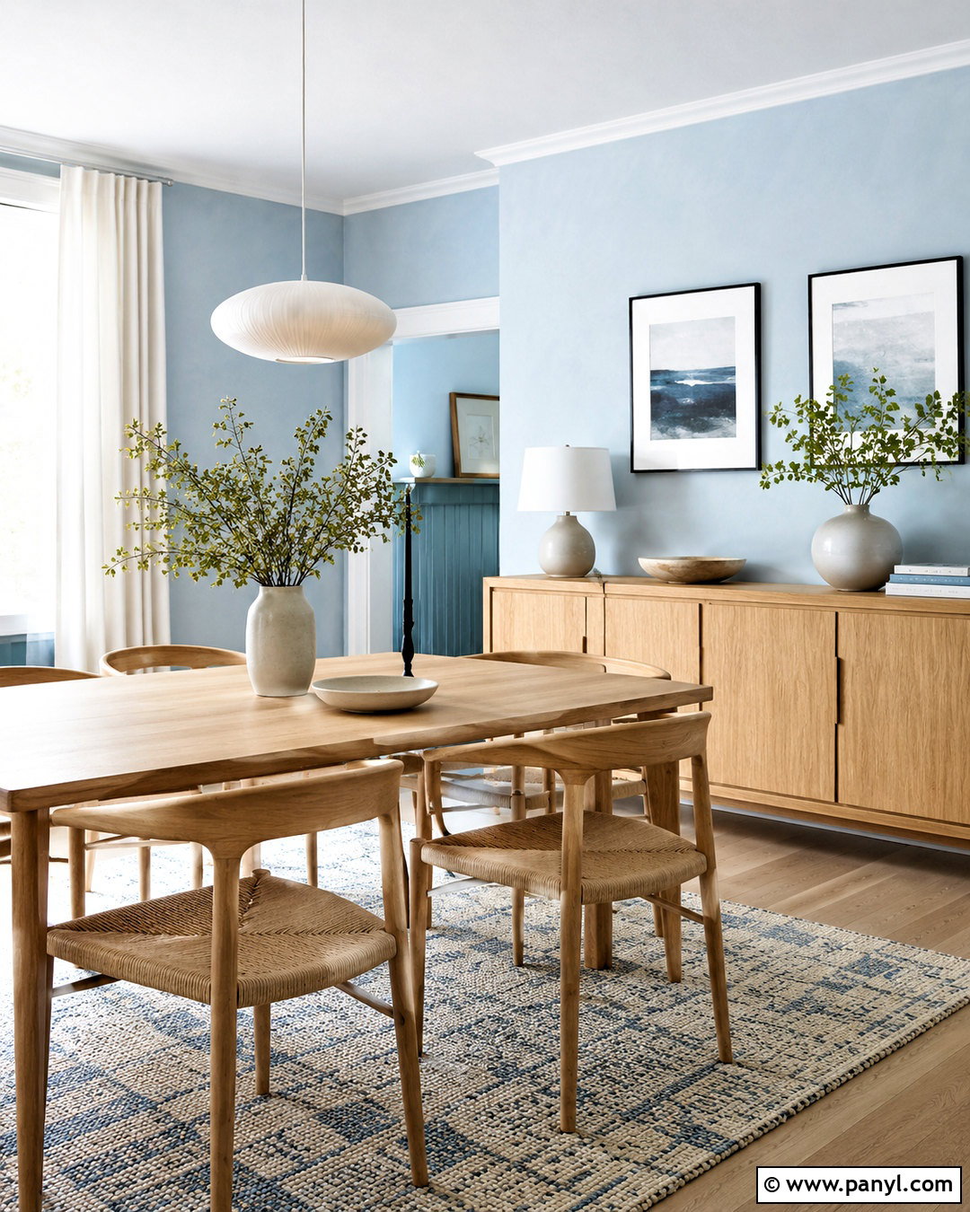 Light Blue Scandinavian Dining Room - 20 light blue rooms