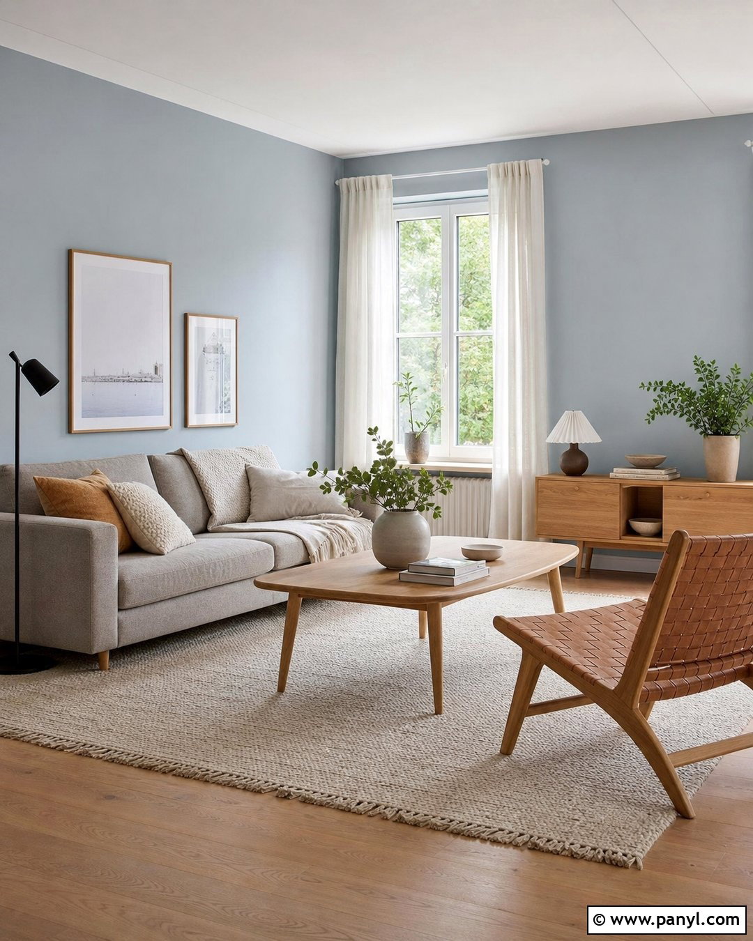 Light Blue Scandinavian Living Room - 35 Light Blue Wall Color Ideas